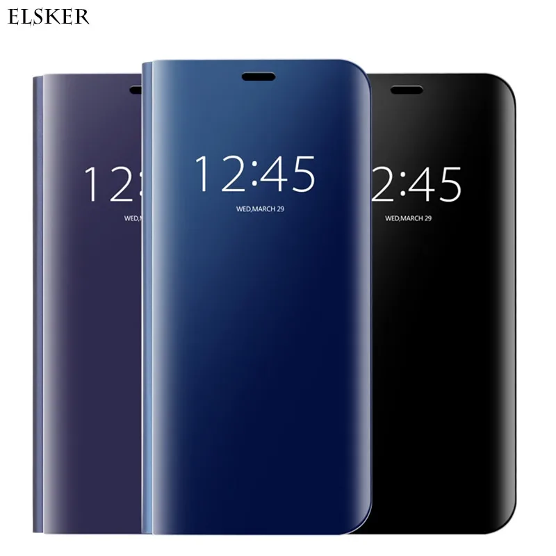 Зеркальный умный флип-чехол для Samsung Galaxy A8 A6 Plus A9 Star Lite 2018 A7 A5 A3 2017 J2 Pro J3 J5 J7 J4 J6 J8 (2018)