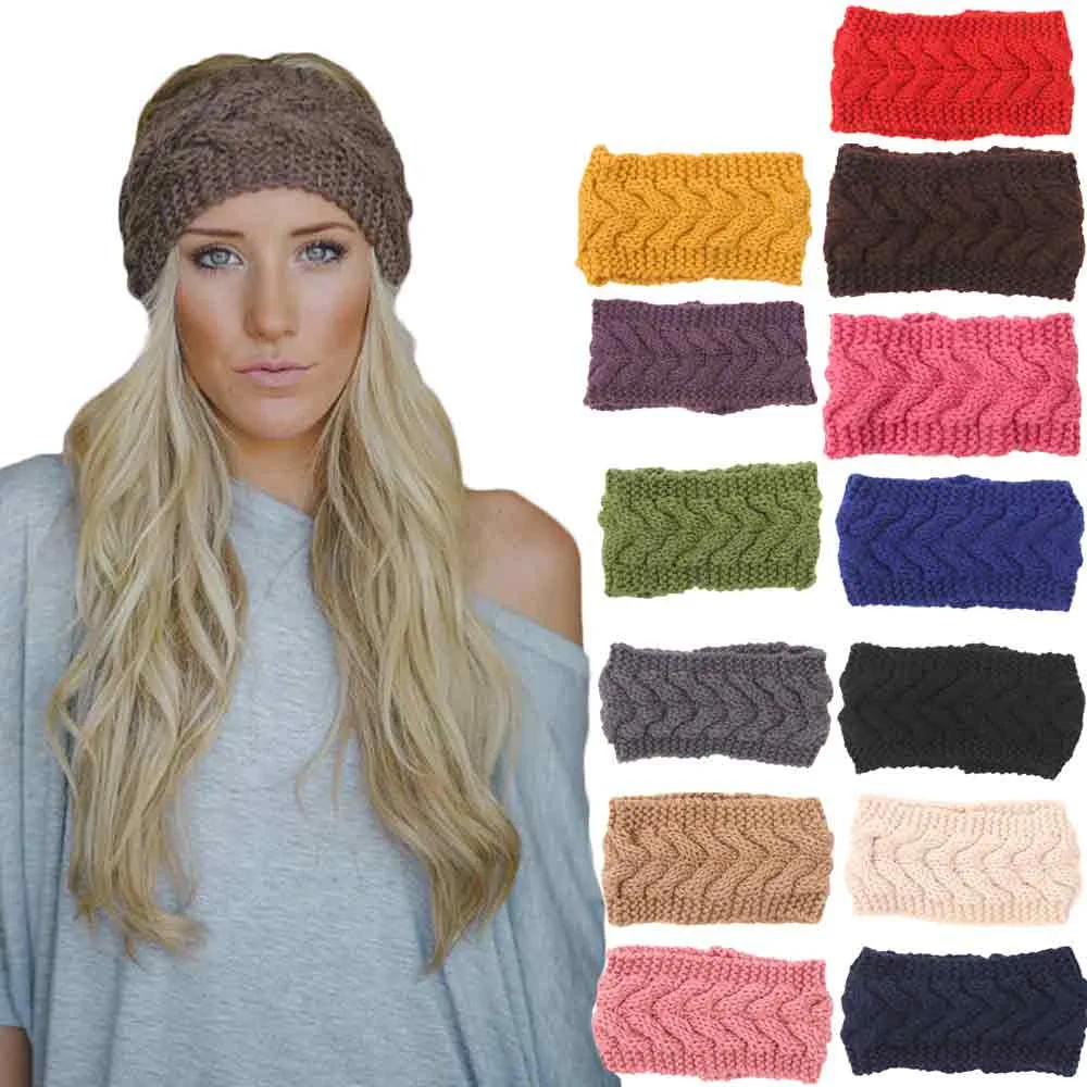 

FASHION 1PCS Knitted Headbands Winter Warm Head Wrap Wide Warmer Hairband Hair Accessories hair tools hair loop Special