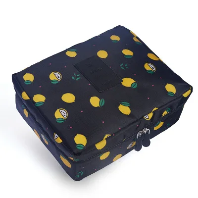 Lemon Drak Blue Женские косметички для путешествий, косметичка, косметичка, сумочка для туалетных принадлежностей, бюстгальтер, нижнее белье, чехол для макияжа, органайзер, аксессуары - Цвет: Lemon Drak Blue