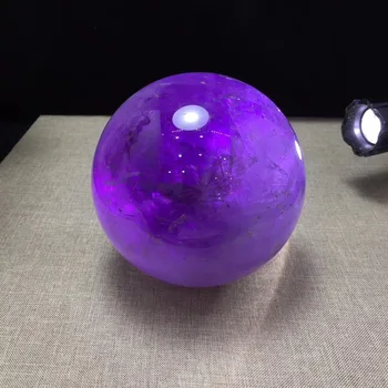 

102mm NATURAL AMETHYST QUARTZ CRYSTAL SPHERE BALL HEALING+STAND