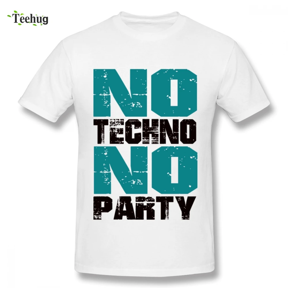 No Techno Party Short Sleeve 3D Print Man Geek O-neck Tee Shirt For Male | Мужская одежда