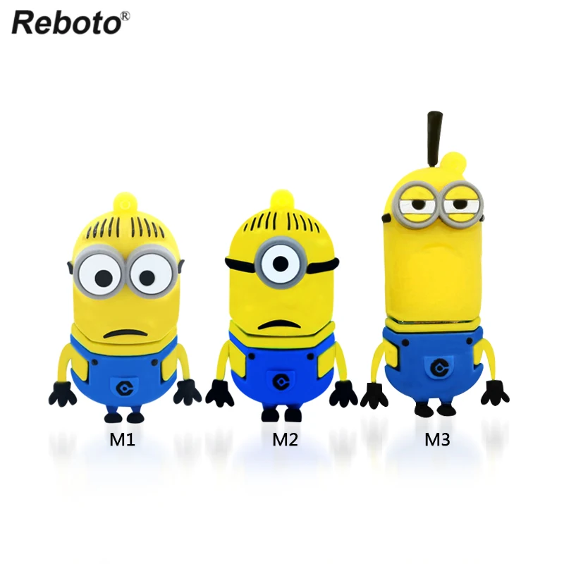 3 kind of Minions usb disk 64GB 32GB 16GB cute cartoon Pen Drive 4GB 8GB USB