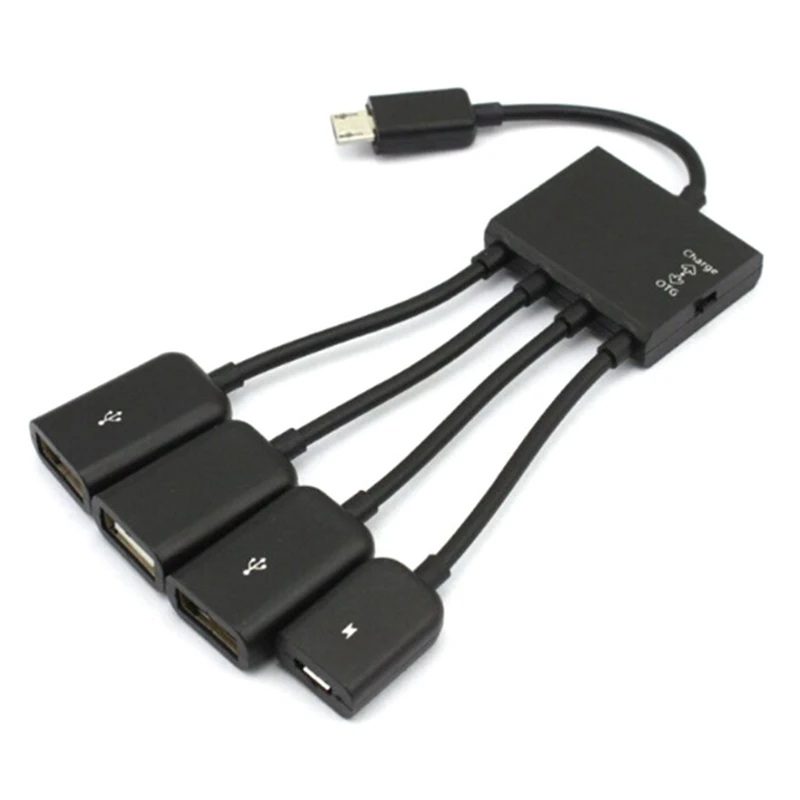 Многофункциональный USB 2 0 4 в 1 микро-USB хост OTG зарядный концентратор Шнур адаптер