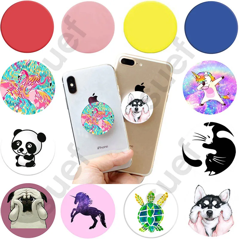 pure color Lovely PopSocket Phone Holder Rotatable Round Cell Phone