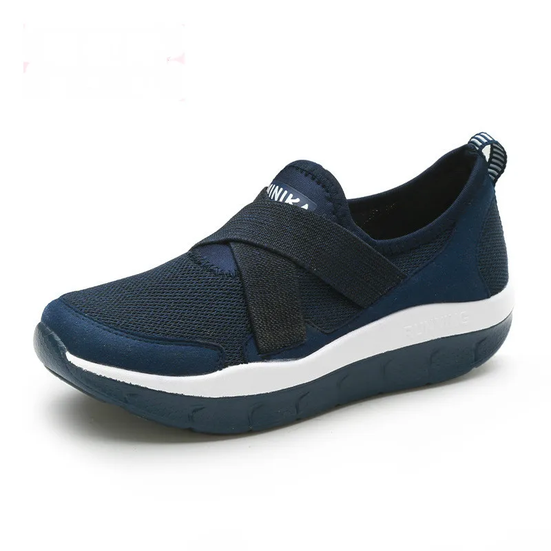 SWONCO/Осенняя обувь для женщин; кроссовки на платформе без шнуровки; обувь для похудения; кроссовки для женщин; обувь для похудения