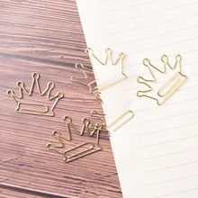 5 шт. из металла Материал короны Форма Бумага клип каваи золотой закладки канцелярские школы страница маркер поставки