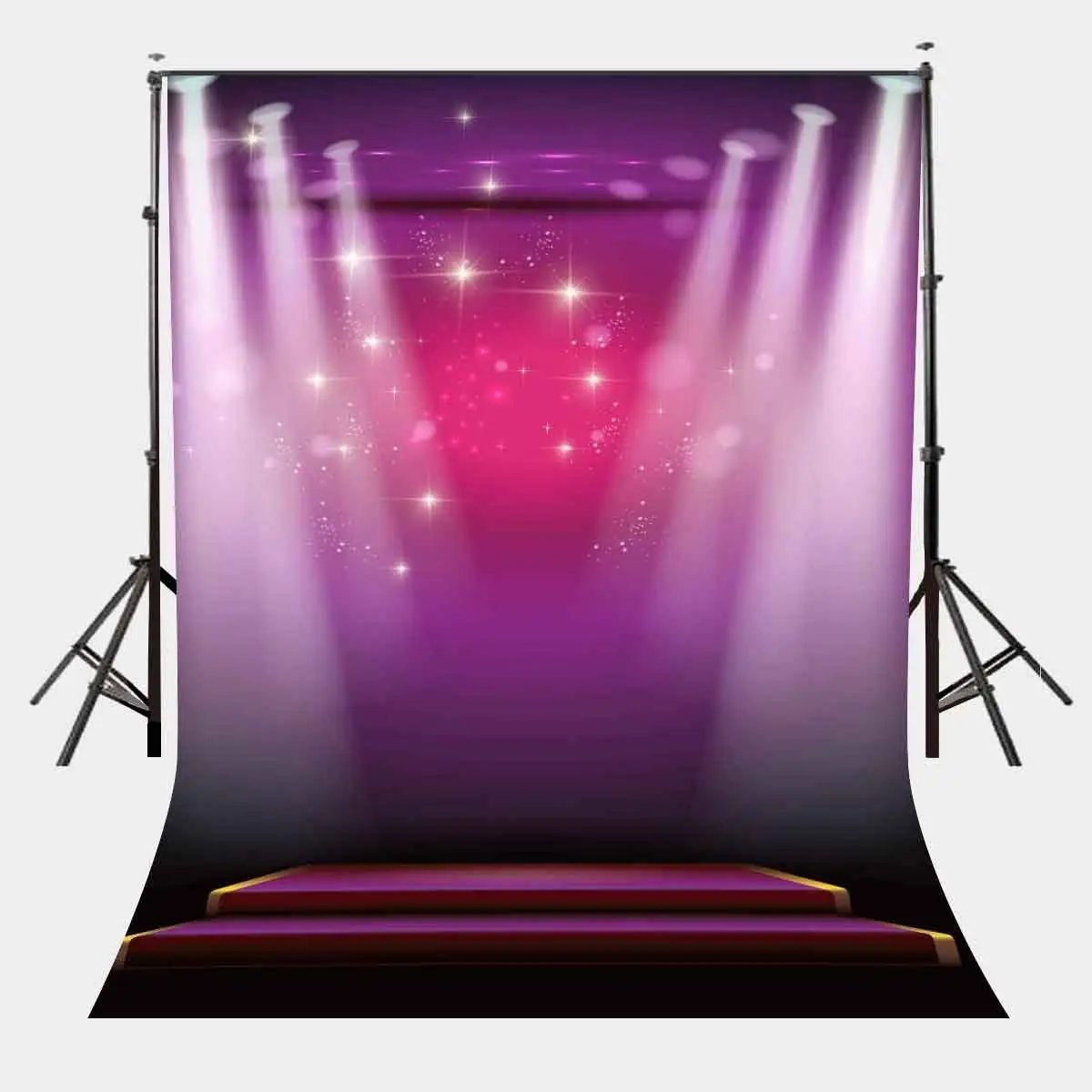 

150x220cm Shiny Stage Scene Backdrop Ultraviolet Spotlight Photography Background