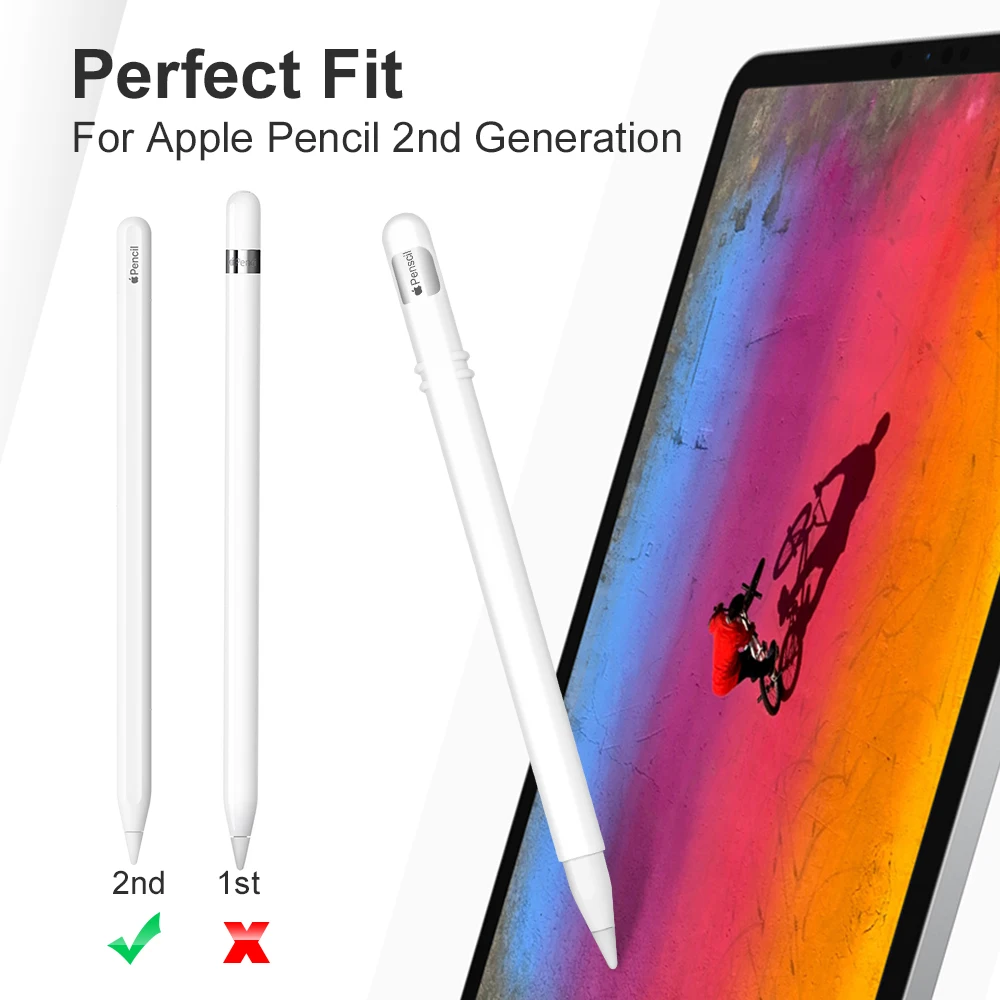 

OPEN-SMART Soft Silicon Pencil Case Protective Cover Pouch Shell Skin Nib Cover for Apple Pencil 2 Touch Pen 2018