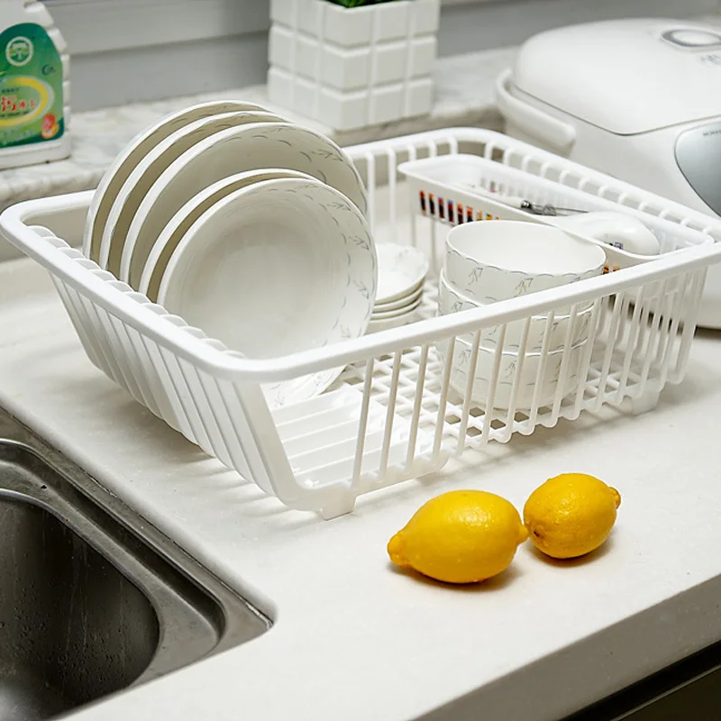 Пластик стойки кухни миску и тарелку стойки капельного Rack сушилка для посуды посуда стойку