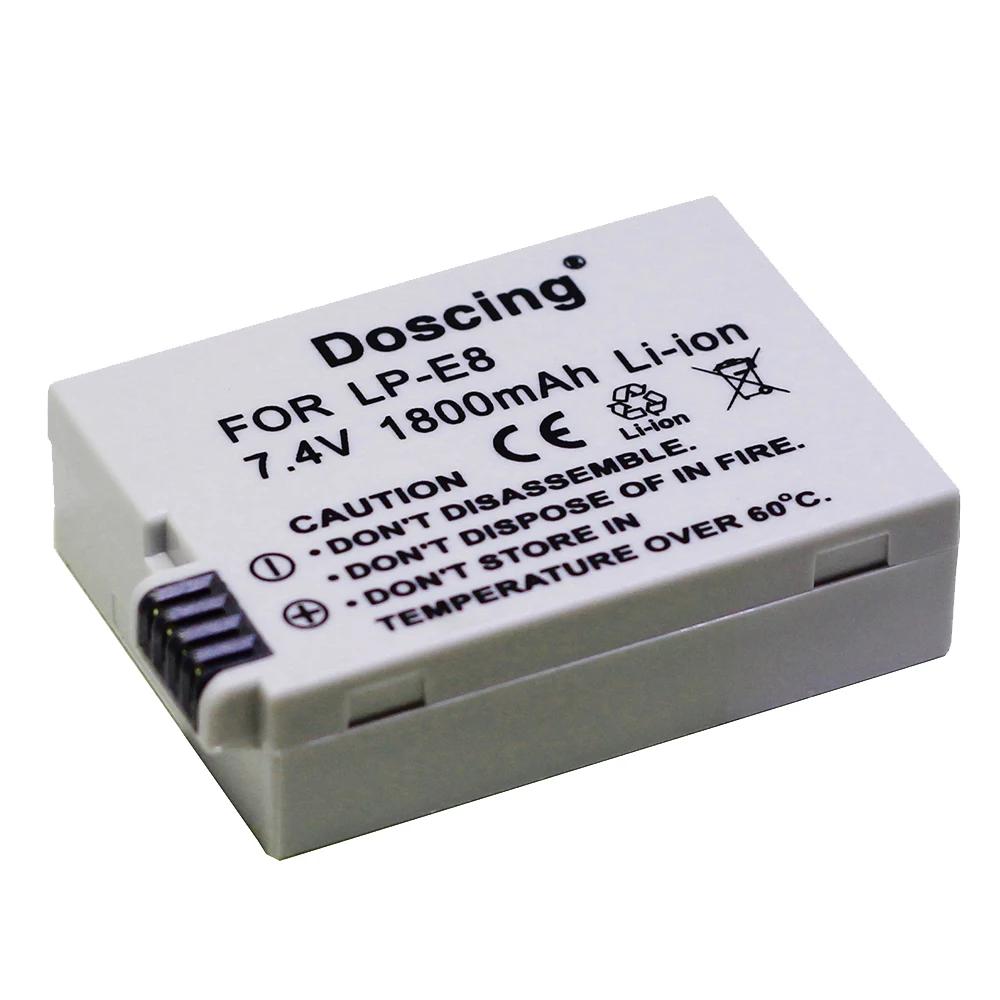 High Quality LP E8 LP E8 LPE8 Camera Battery For Canon 550D 600D 650D 700D X4 X5 X6i X7i Rebel