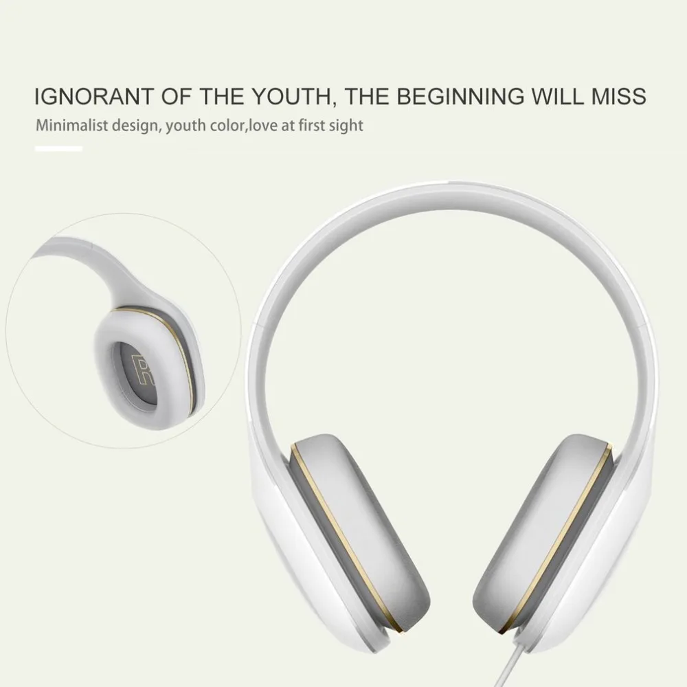 Original Xiaomi Mi Headphones Easy Edition With Mic Headset Stereo Music HiFi Earphone Button Control Headphone Original Xiaomi Mi Headphones Easy Edition With Mic Headset Stereo Music HiFi Earphone Button Control Headphone