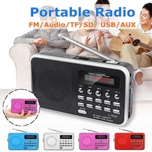 LEORY мини портативный радио FM Ручной цифровой FM MP3 AUX SD TF карта USB воспроизведение петля воспроизведения стерео громкий динамик перезаряжаемый