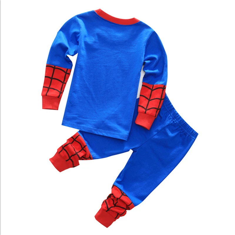 Пижама с человеком-пауком для маленьких мальчиков от 2 до 8 лет, костюм супергероя для костюмированной вечеринки, детский костюм для мальчиков с человеком-пауком, комплект из 2 предметов одежда с длинными рукавами