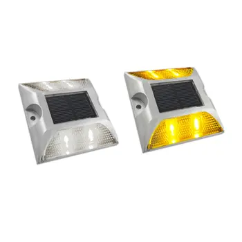 

2pcs/set 4 LED Solar Power Lamp IP68 Waterproof Weatherproof Double Side Light Long Distance Clear Vision Driving Light Sale