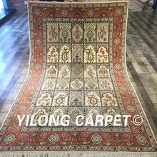 Yilong 5'x8' четыре сезона ручной работы персидский ковер изысканный Шелковый шерстяной ковер(WY2032S5x8