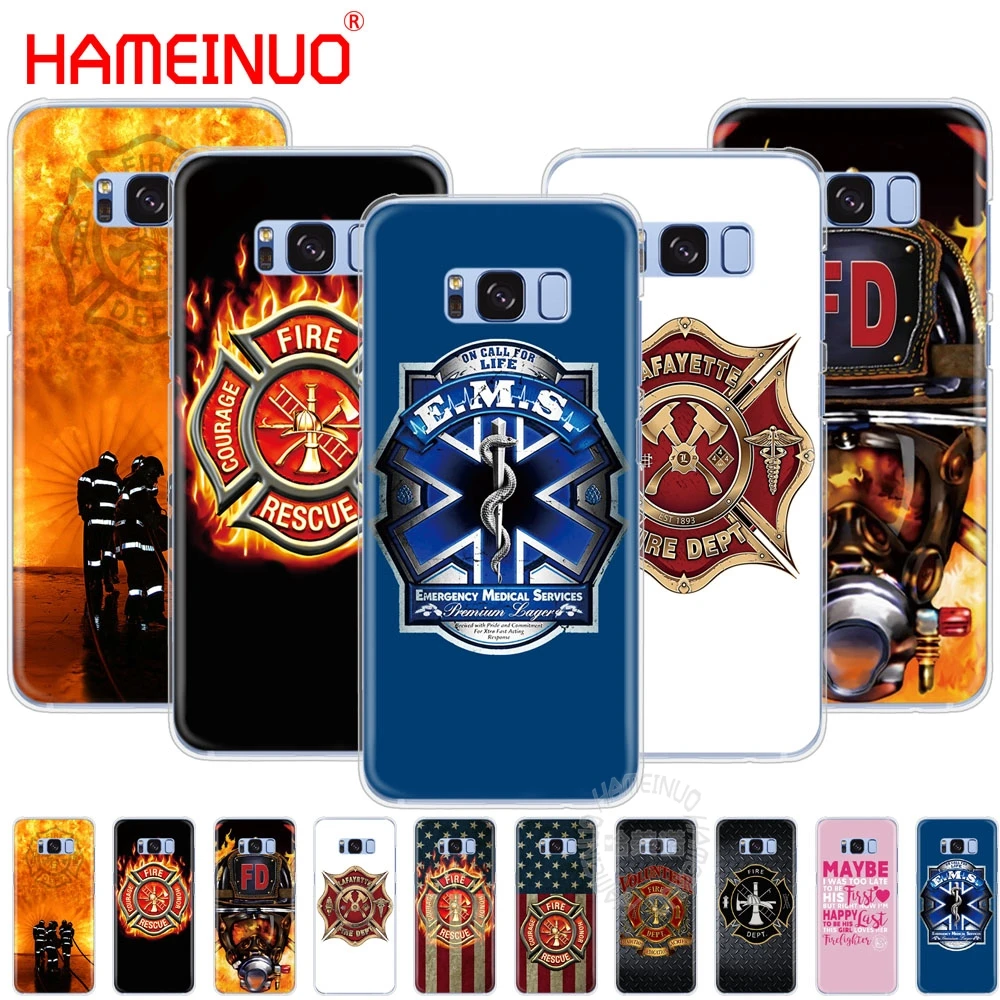 

HAMEINUO Firefighter Fireman Fire EMS Rescue cell phone case cover for Samsung Galaxy S9 S7 edge PLUS S8 S6 S5 S4 S3 MINI