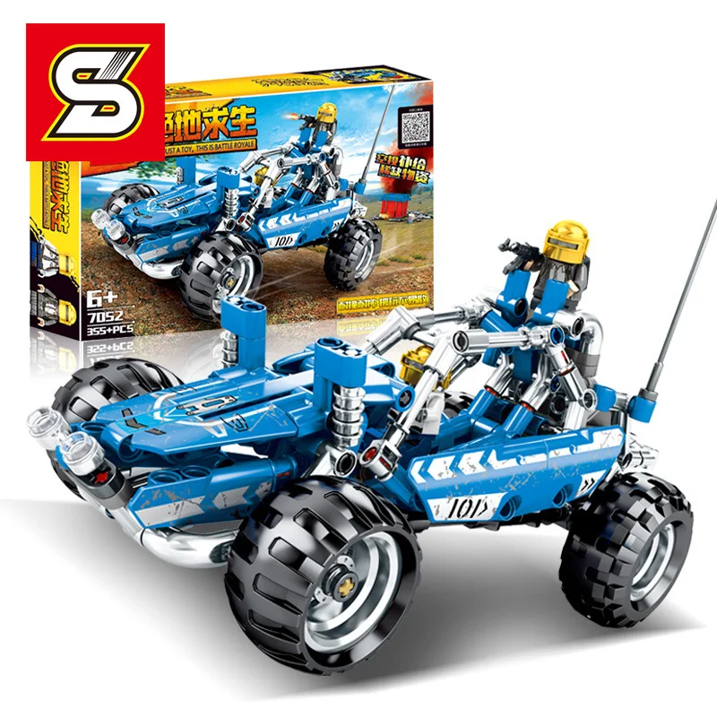 

Sembo Blocks PUBG Series Eat Chicken Cable Bouncing Cars Truck Model Building Blocks Compatible Legoings Bricks Kids Toys Gifts