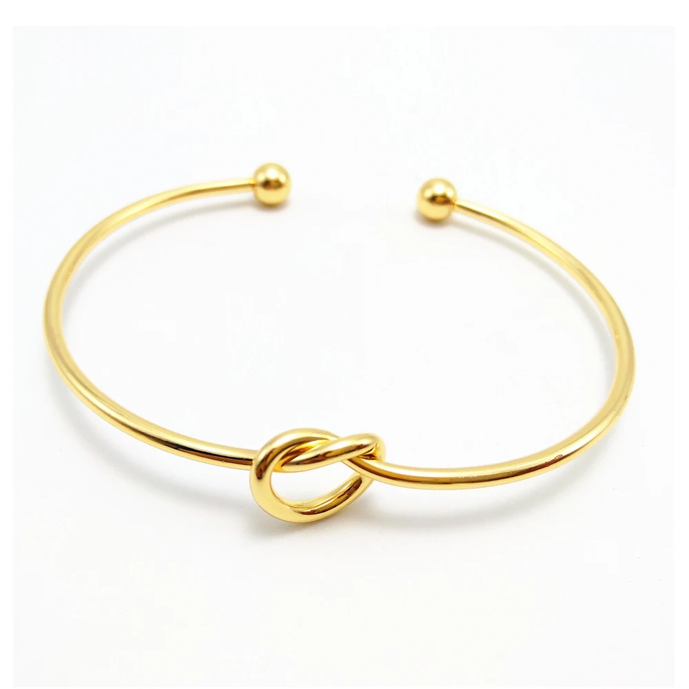 

S925 Silver Jewelry Love Knot Opening Adjustable Bracelet Female Korean Version Of Simple Girlfriends Bracelet Gifts