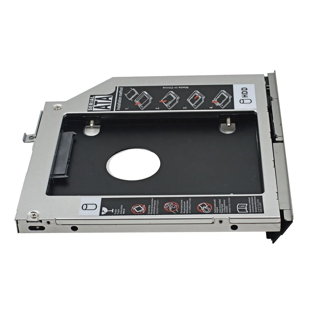 Алюминиевый переходник для 2 го жесткого диска 9 5 мм SATA 3 0 светодиодный &quotSSD чехол