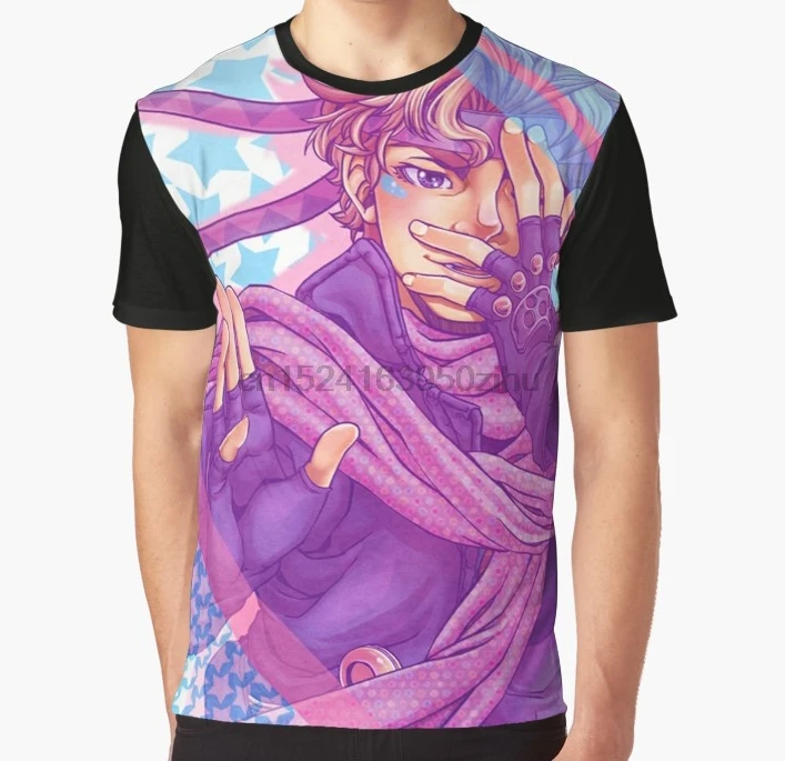 

All Over Print T Shirt Men Funny tshirt JJBA- Patterned and Pasteled Graphic T-Shirt