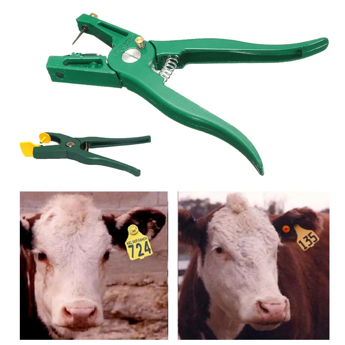 

100 Numbers Livestock Pig Goat Sheep Ear Tags ID Labels+Tag Applicator Pliers For Epidemic Prevention
