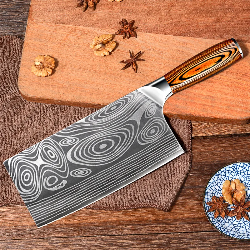 Timhome Stainless Steel Meat Cleaver 8inch Chinese Knife Butcher Knife Chopper Vegetable Cutter Kitchen Chef Knife Timhome Stainless Steel Meat Cleaver 8inch Chinese Knife Butcher Knife Chopper Vegetable Cutter Kitchen Chef Knife