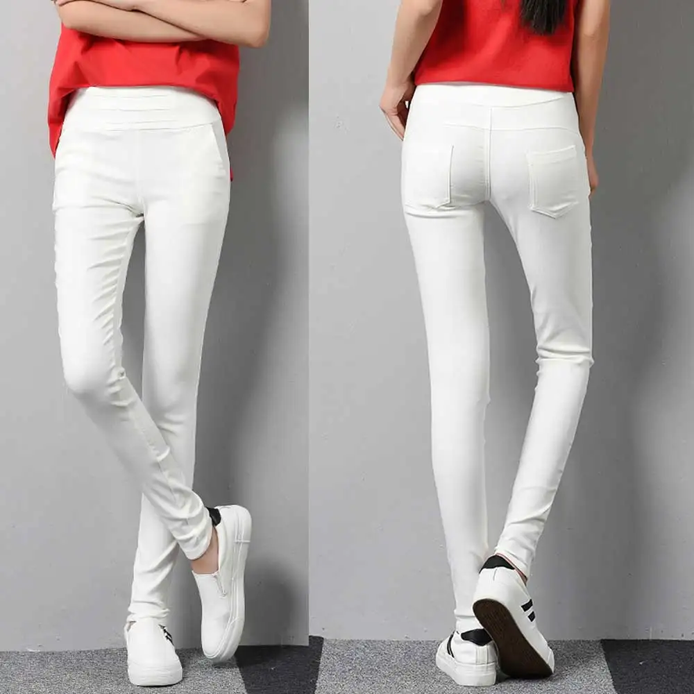 Donne Sexy Slim Fit Skinny Bianchi Leggings Fitness Stretch Ragazze  Pantaloni Casuali di Colore Solido|legging fitness|skinny leggingsleggings  leggings - AliExpress