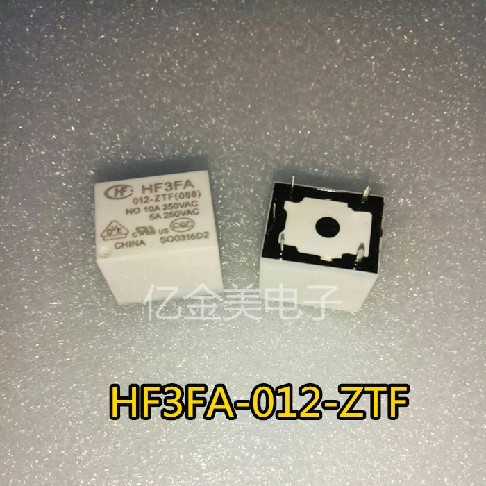 HF3FA 012 ZTF 5 контактный реле набор нормально открытый 10А 12В постоянного тока ZTF|relay
