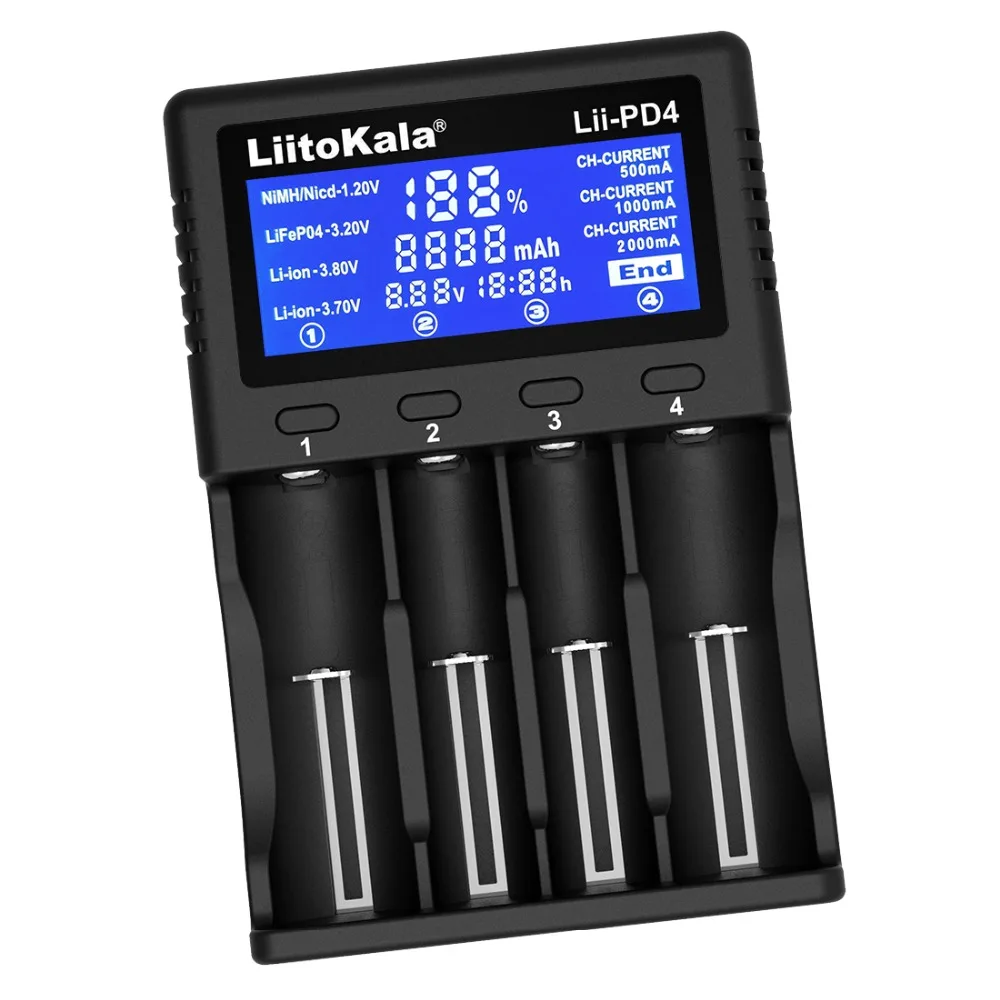 Liitokala Lii-100 Lii-202 Lii-402 Lii-PD4 LCD 3.7V AA/AAA 18650 18350 26650 20700 18350 NiMH lithium e-cigarette battery charger Liitokala Lii-100 Lii-202 Lii-402 Lii-PD4 LCD 3.7V AA/AAA 18650 18350 26650 20700 18350 NiMH lithium e-cigarette battery charger