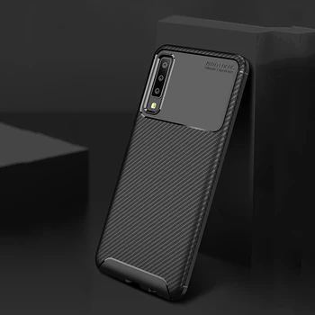 

Ikrsses Case For Galaxy A7 2018 Luxury Carbon Fiber Ultra Thin Silicone Soft TPU Case for Samsung a7 2018 A750 F Case Cover