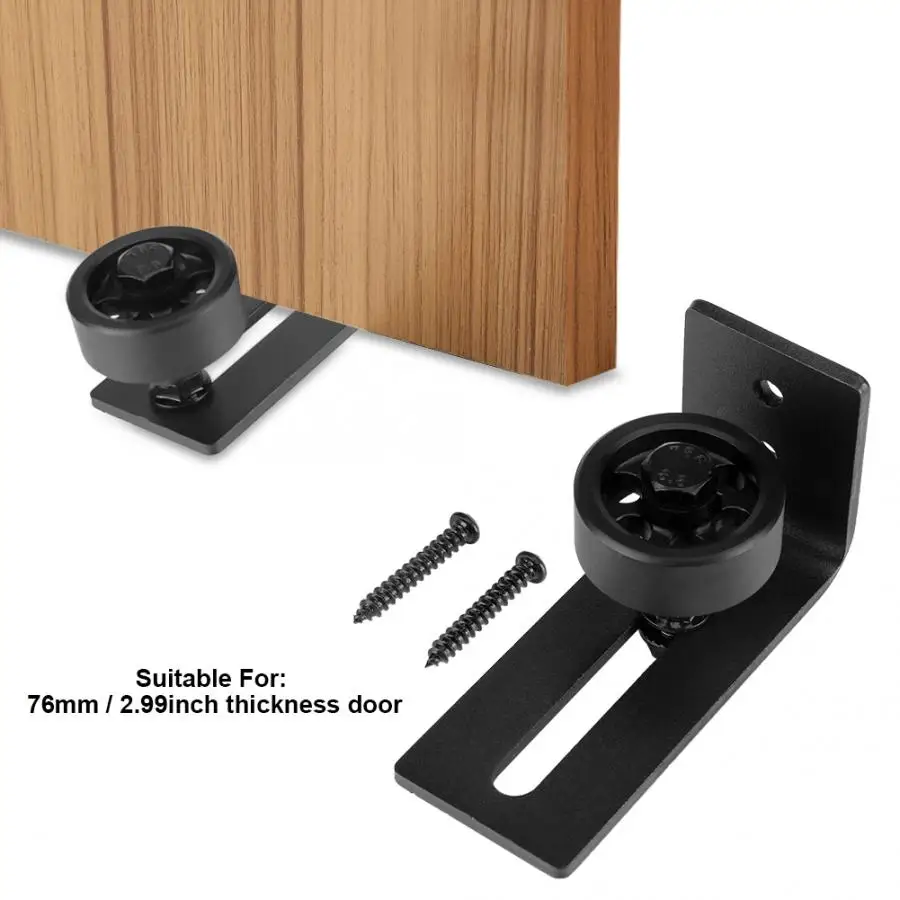 

Adjustable Carbon Steel Door Guide Wall Roller Guide W/ Screws Hardware Guiding Roller Set for Bottom of Barn Door