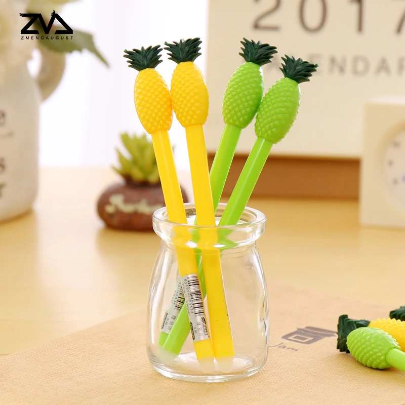 

2 pcs/lot Creative pineapple gel pen Luminous Mo easily rub Neutral pen stationery canetas material escolar office school