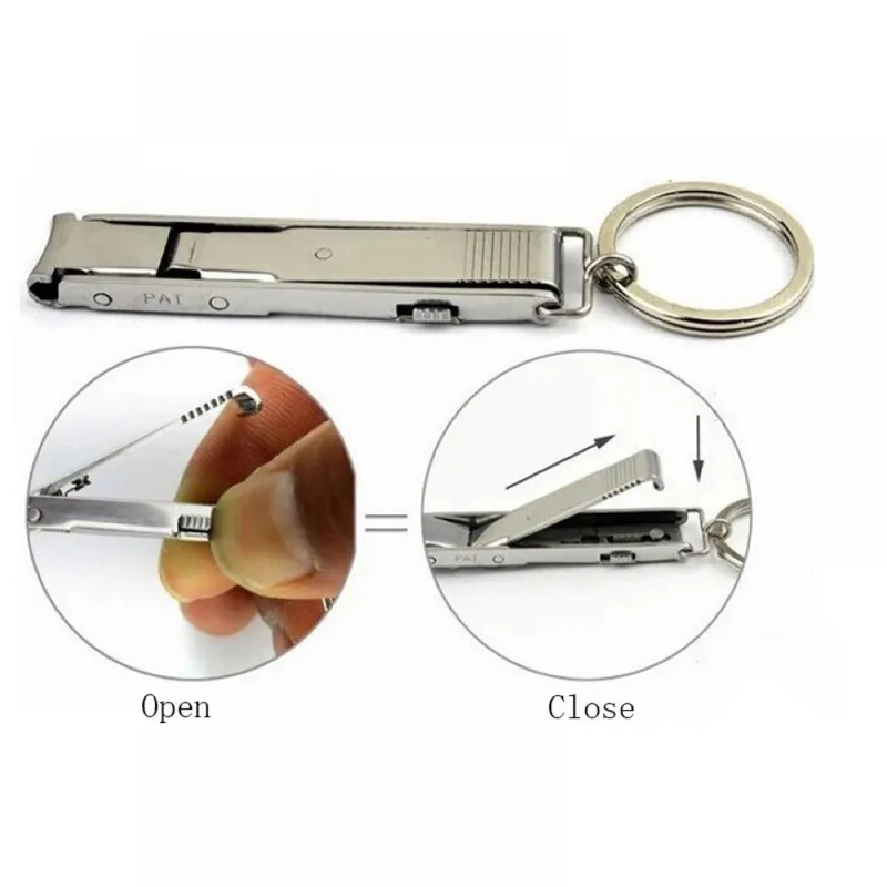 Toe Nail Clipper Nail Clipper Set Nail Clipper Nail Scissors Set Nail Clippers Manicure Set Manicure Sets Manicure Nail Clipper Set Nail Clippers Kit 1Pc Stainless Steel Foldable Toe Nail Clippers Cutter Men Women Hand Finger Nail Trimmer Keychain
