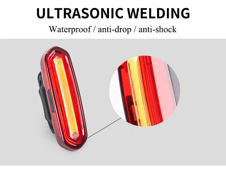 Perfect WHEEL UP Bike Tail Light Bicycle Rear light Cycling Tail-lamp Led Light Waterproof MTB USB Rechargeable Polychromatic Taillight 14