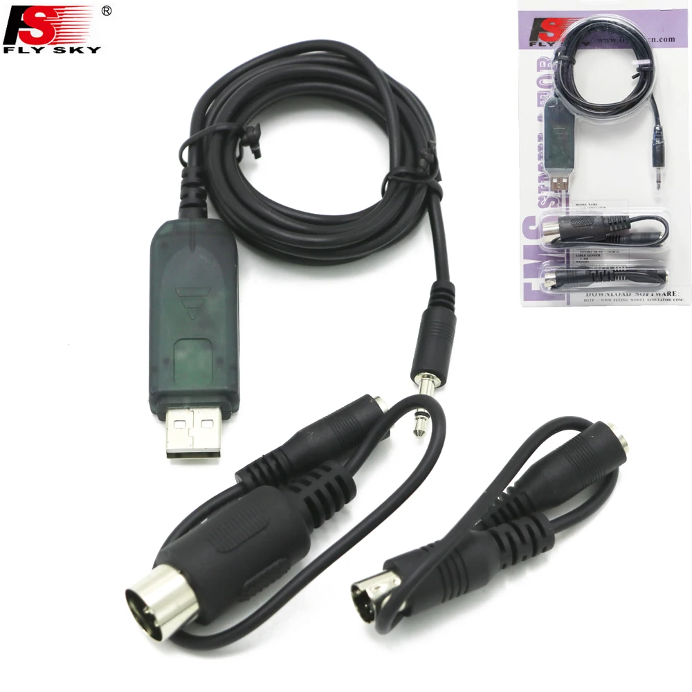 Flysky FS-SM100 RC Полетный USB симулятор с FMS кабель Вертолет контроллер 2,4 г - изображение