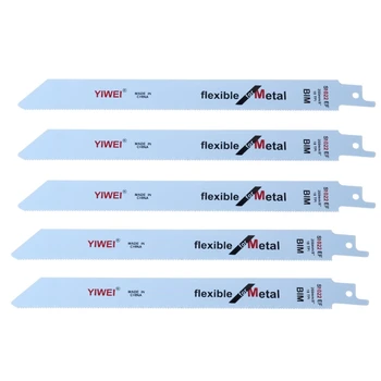 

2020 New Arrival 5Pcs/set S1022EF BIM 202mm 8" Reciprocating Sabre Saw Blades Set Flexible For Metal Reciprocating Saw Blades