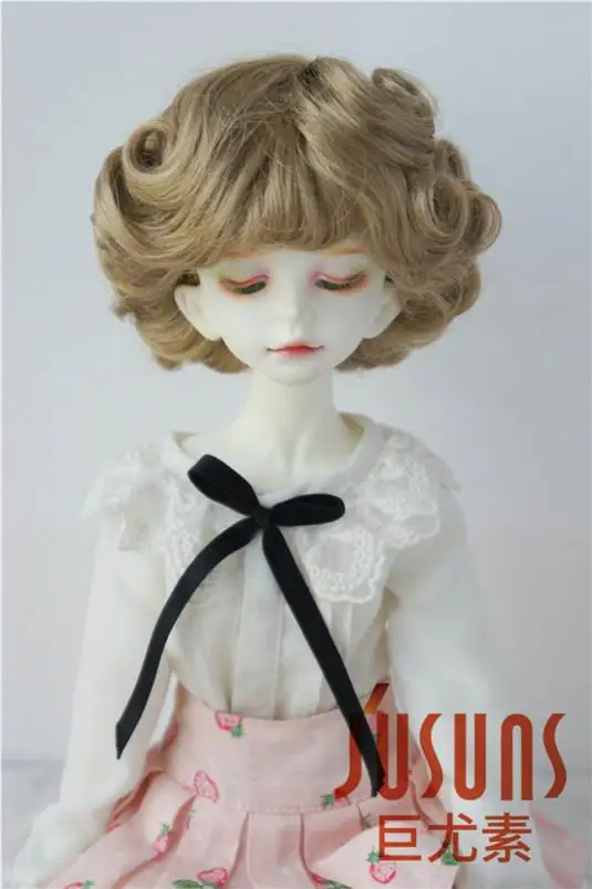 JD369 1/4 MSD парики для шарнирных кукол модный кудрявый парик 7-8 дюймов BJD синтетический, мохеровый, для куклы парики кукольные аксессуары