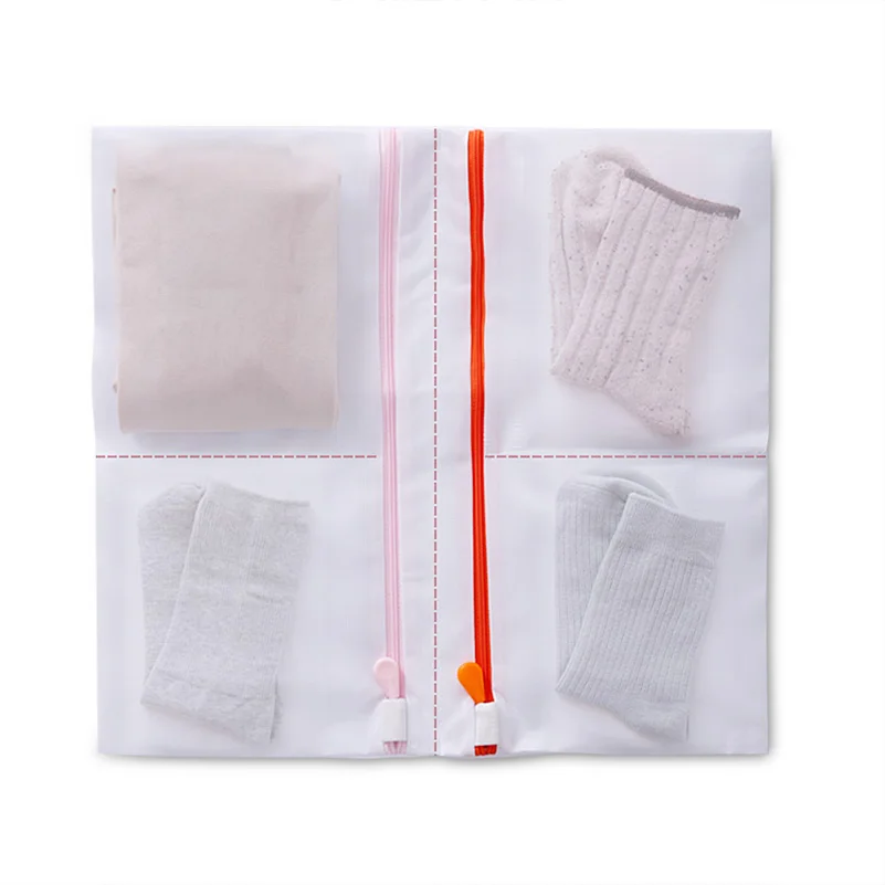 Socks Laundry Bag  Lingerie Mesh Washing Bag Laundry Nets Container 4 Pockets Underwear stockings Case for Washing Mechine Bag (4)