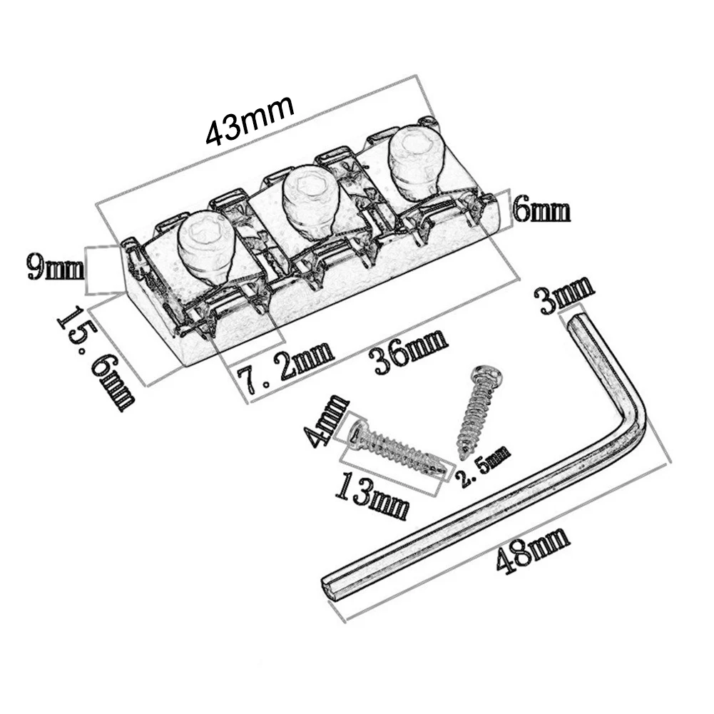43 мм практичная гитара из цинкового сплава винты фиксирующая гайка для струны замок черный серебряный золотой гаечный ключ электрогитара запчасти
