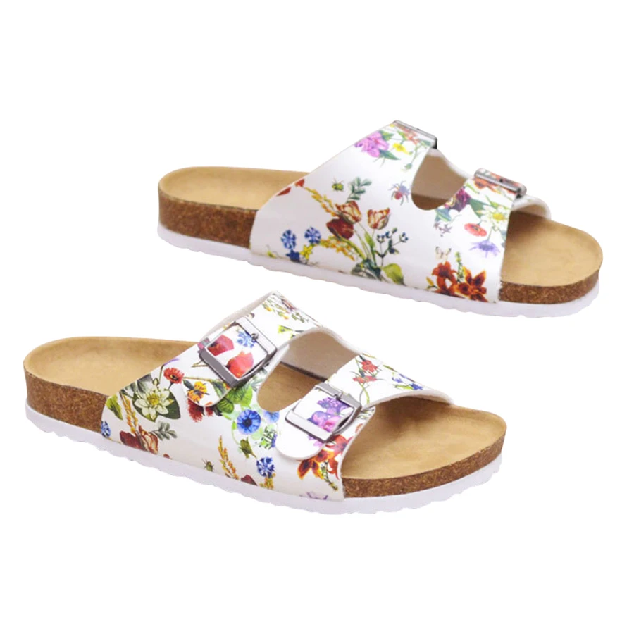 2017 New Summer Beach Cork Slippers Sandals Casual Double Buckle Clogs