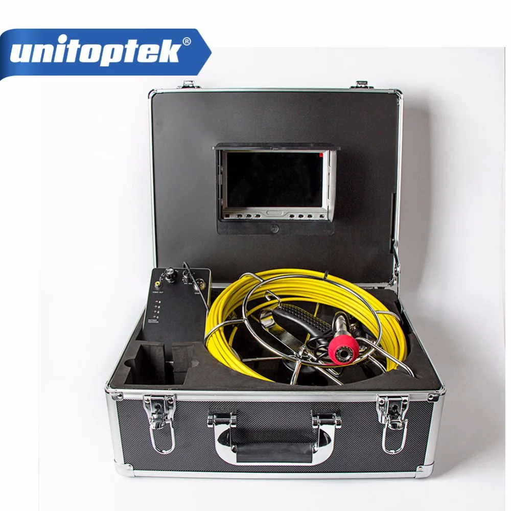 20m Cable Fiber Glass 7'' TFT LCD Waterproof Pipe Sewer Inspection ...
