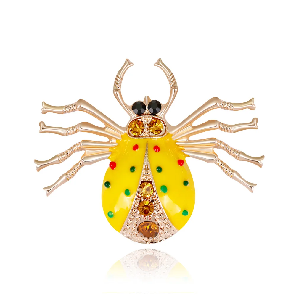 

New Alloy Drop Oil Insect Spider Brooch Europe And America Corsage Pin Spot Wholesale Brooches for Women Jewelry Accessories