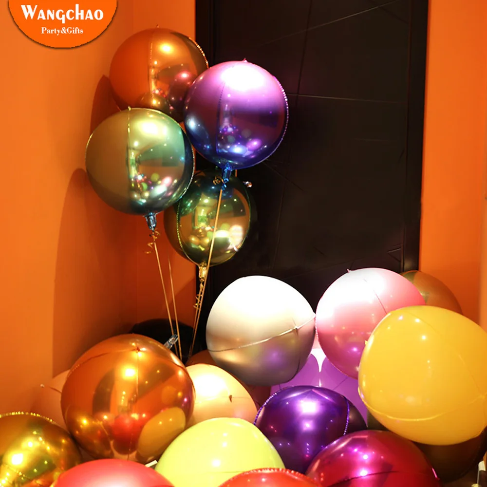

22 Inch 4D Rainbow Gradient Color Foil Balloon Happy Birthday Party Room Background Decorations Adult Kids Christmas Decorations