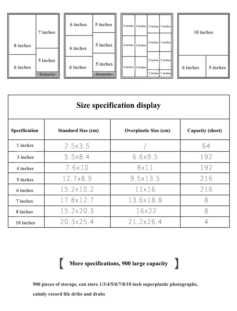 Deli 53560 фотоальбом 5 "6" и смешанный 1-10 "дюймов фото Смешанная вставка страница семейный альбом сувенир с слезоточивым дизайном