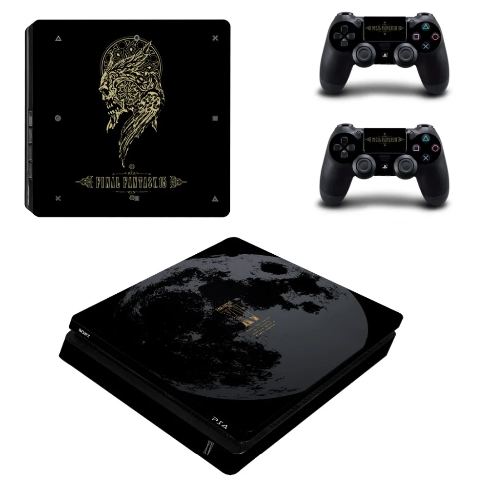 

Final Fantasy.15 Decal Skin For PS4 Slim Console Cover For Playstation 4 PS4 Slim Skin Stickers+ Controller Protective