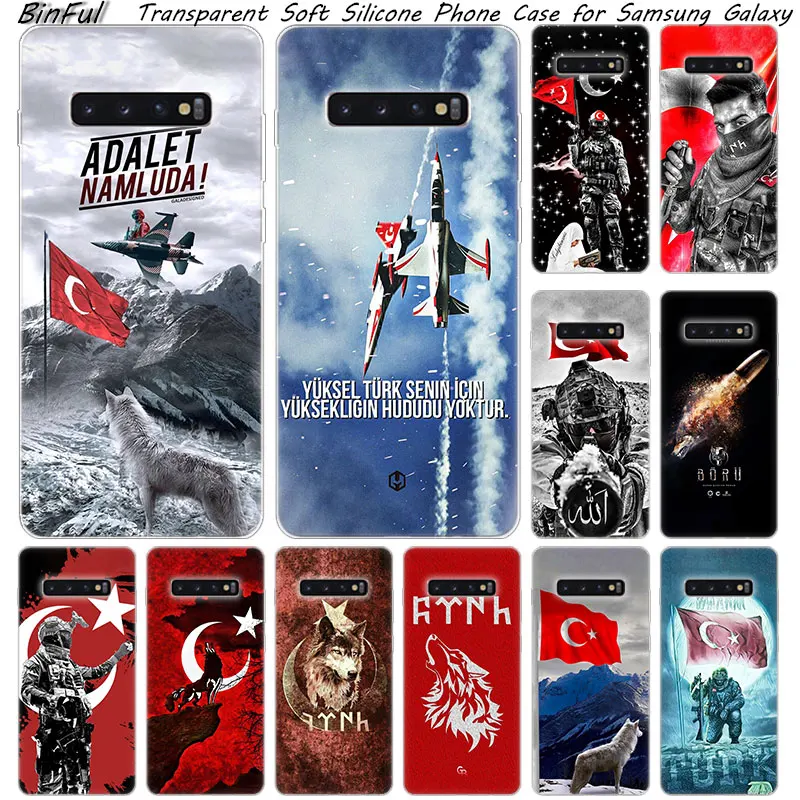 

Hot Turkey soldier Wolf Soft Silicone Case For Samsung Galaxy S10 S9 S8 Plus S7 Edge A6 A8 Plus A7 A9 2018 A5 2017 Fashion Cover