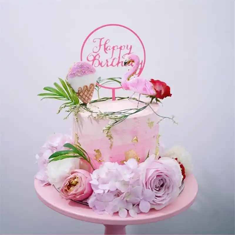 Decoration De Gateau En Acrylique 1 Piece Rose Rouge Carte D Insertion Joyeux Anniversaire Pour Enfants Fournitures De Decoration Pour Fete Prenatale Anniversaire Mariage Aliexpress