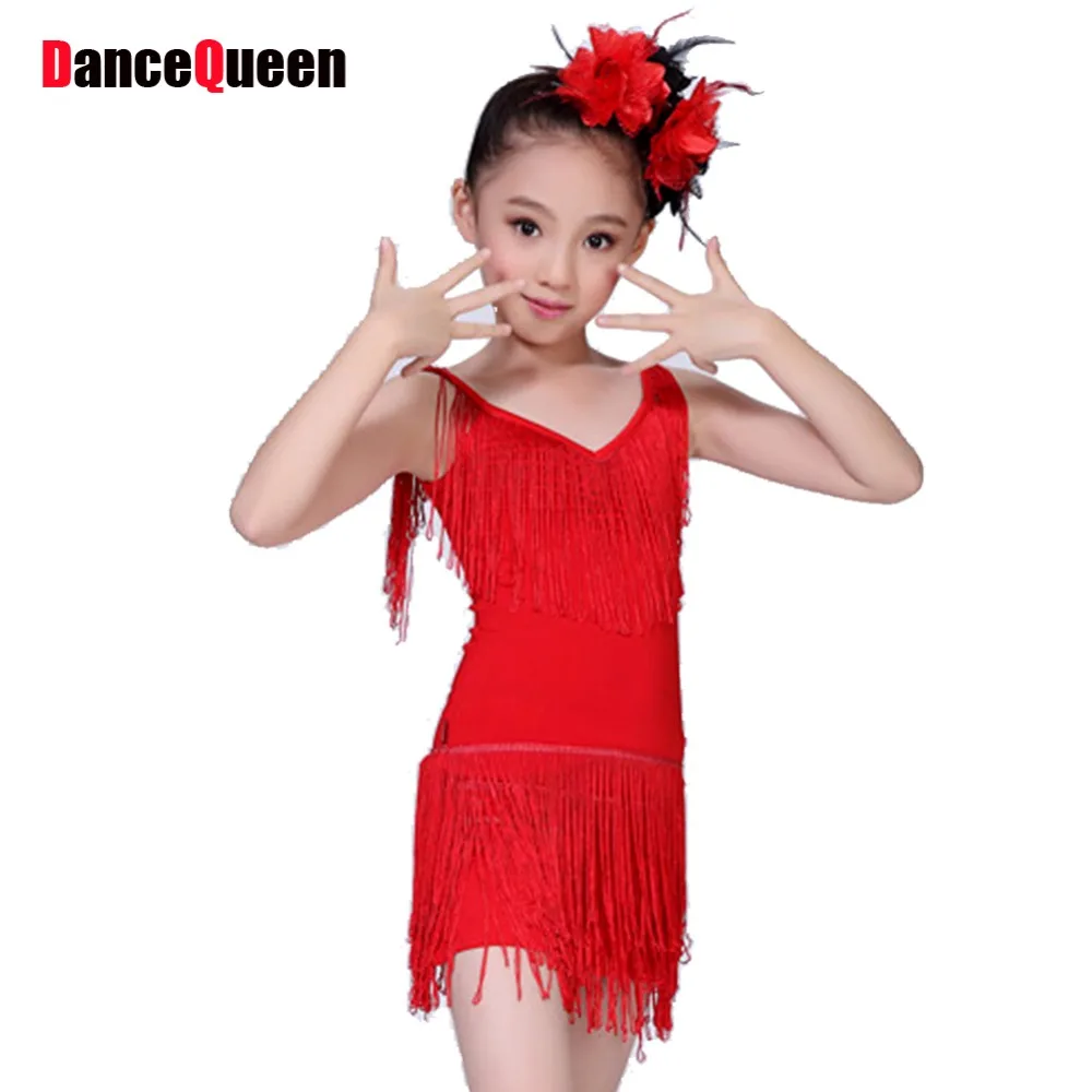 Buy Dance Clothes For Girls Black/Red Kids Ballroom Dresses XXS XXL Latin