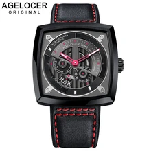 AGELOCER швейцарские мужские спортивные автоматические часы, большие черные стальные самовзводные механические панк военные часы, запас хода 5604J4