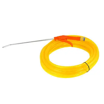 

Red Plastic Air Blow Gun w 10M Clear Yellow Polyurethane Tube Hose 8mm x 12mm
